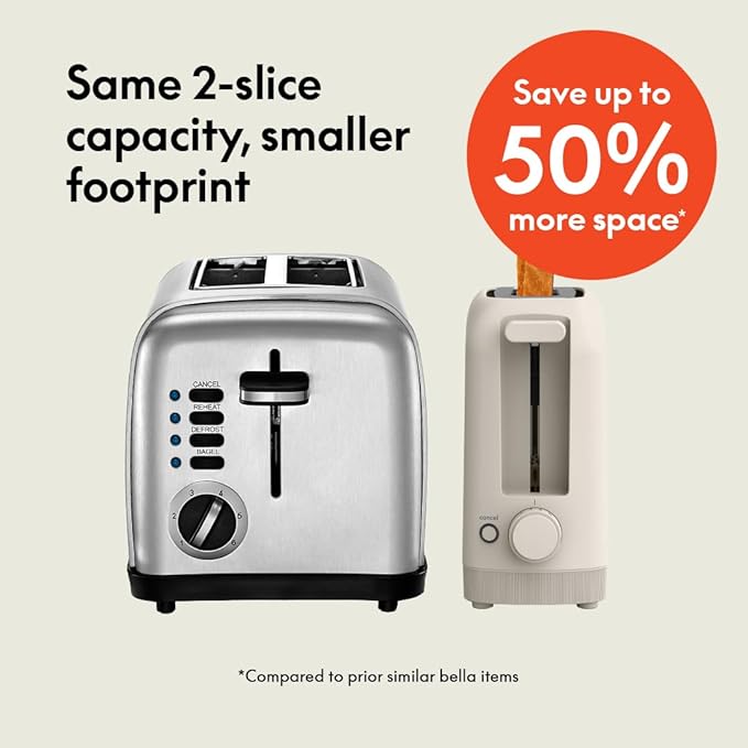 bella 2 Slice Slim Toaster - Image 8