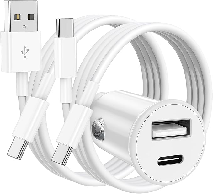 USB-C & USB-A Car Fast Charging Adapter