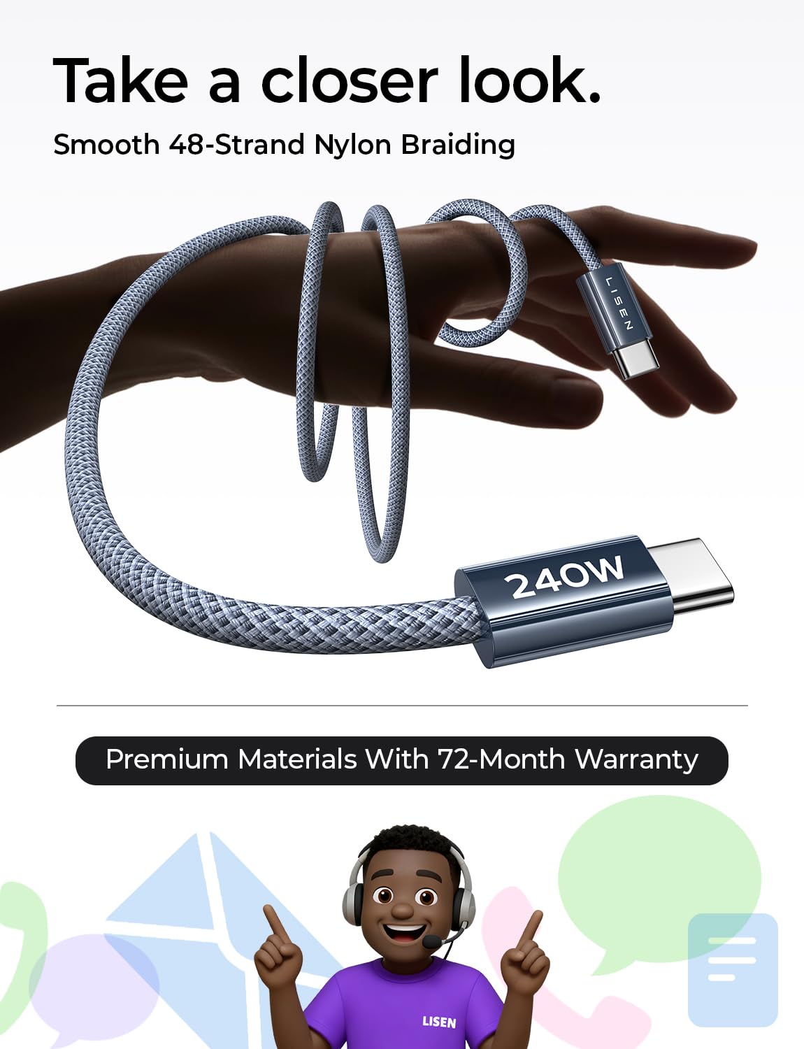 USB C to USB C Cable Fast Charging - Image 5