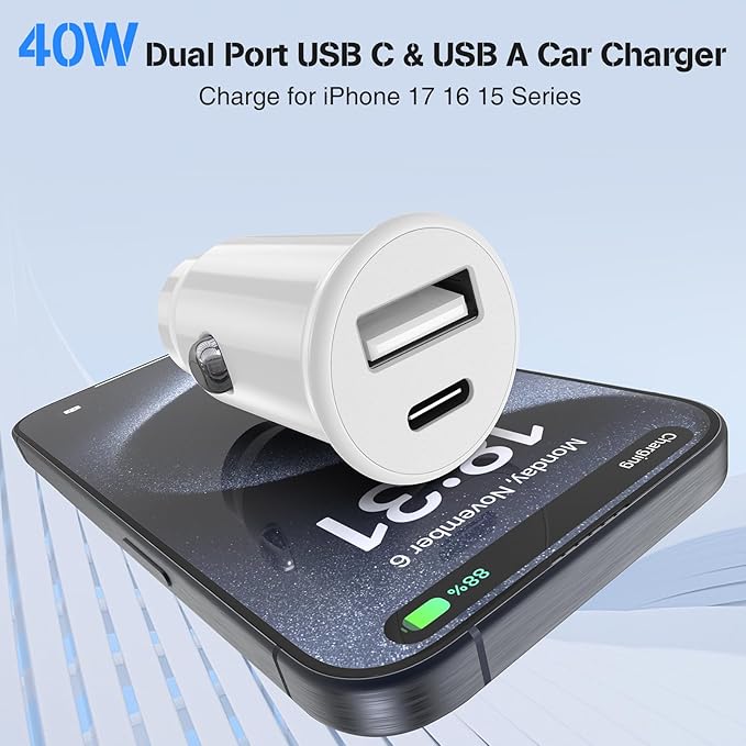 USB-C & USB-A Car Fast Charging Adapter - Image 6